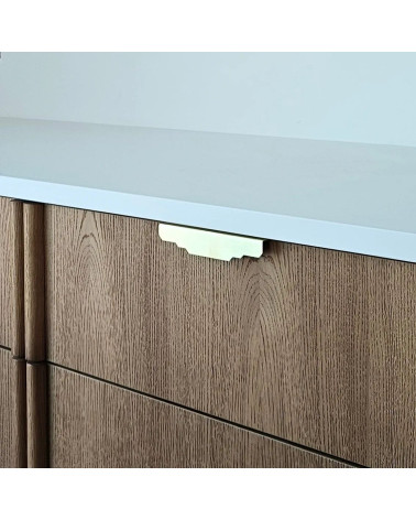 Polished chrome KARLA CR furniture handle designer handle installed on furniture