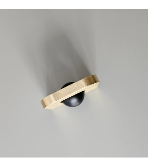 Polished gold furniture handle ISA XS designer handle