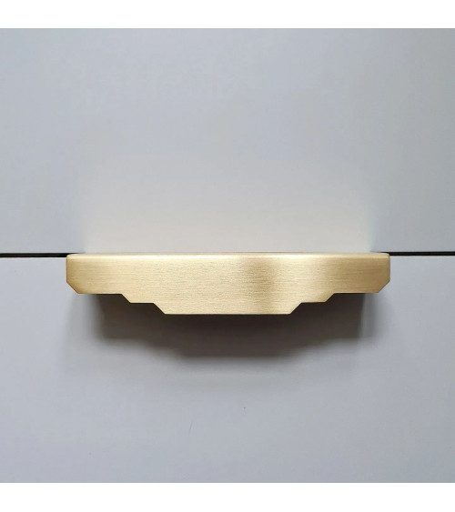 Karla Edge brushed brass furniture handle bedroom handle
