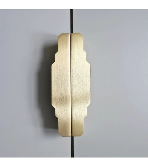 Karla Edge brushed brass furniture handle bedroom handle