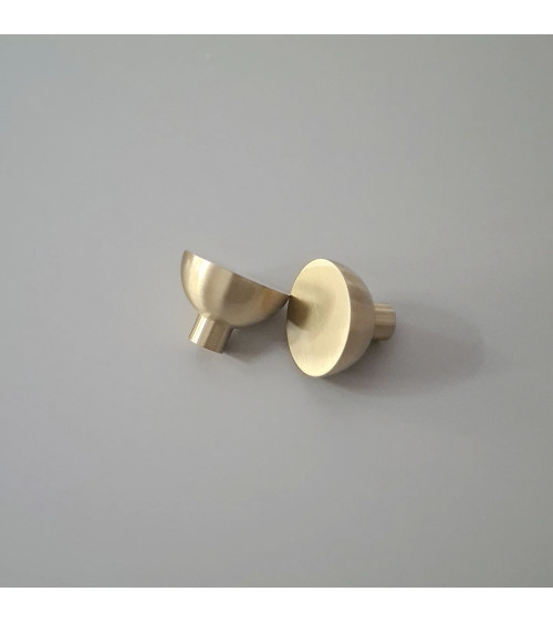 LUNA M polished gold furniture knob designer handle
