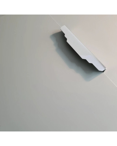 Polished chrome KARLA CR furniture handle design handle bottom view