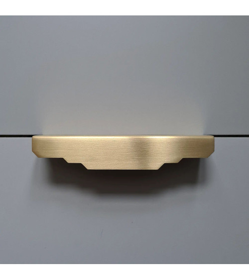 Karla Edge brushed brass furniture handle bedroom handle