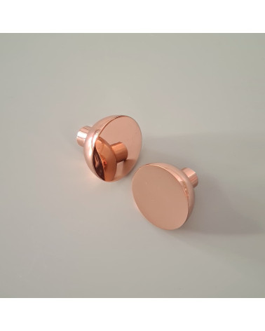 LUNA M copper furniture knob design placed on a flat surface