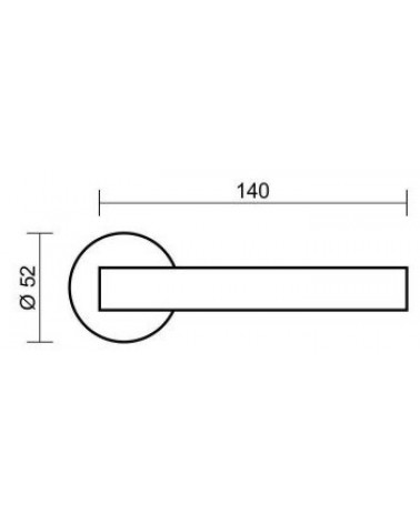 RADIUS modern door handle with dimensions