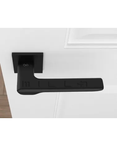 LIGNE zamak door handle design handle top view mounted on door