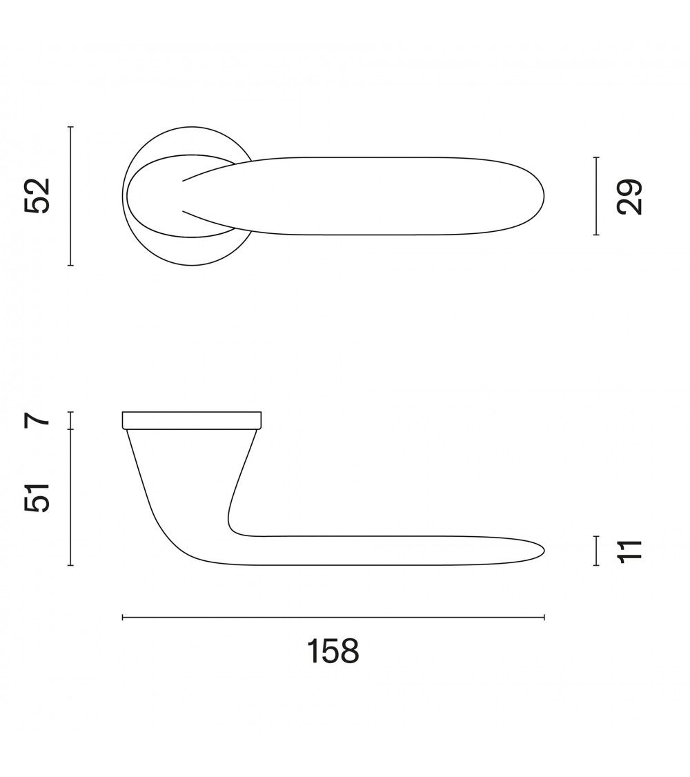 PEONIA black door handle design handle