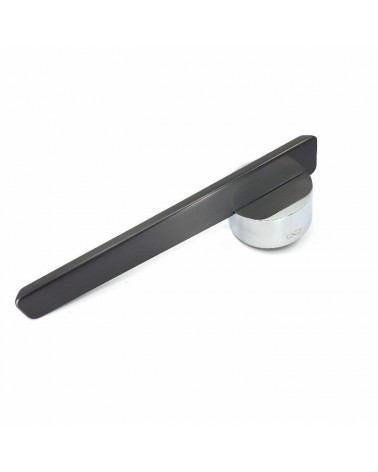 JUMELLE zamak door handle design handle angled view on white background