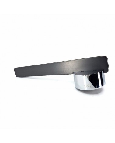 JUMELLE zamak door handle design handle profile view on white background
