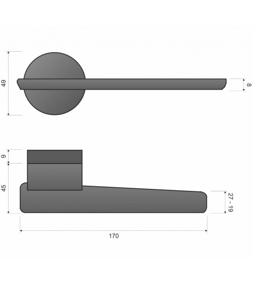JUMELLE zamak door handle design handle