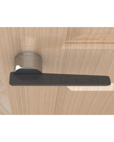 JUMELLE zamak door handle design handle top view mounted on a door