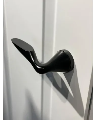 DOUCE zamak door handle design handle colour 1 angled top view mounted on a door