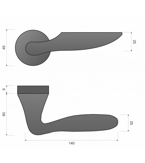 DOUCE zamak door handle design handle