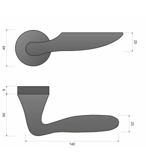 DOUCE zamak door handle design handle