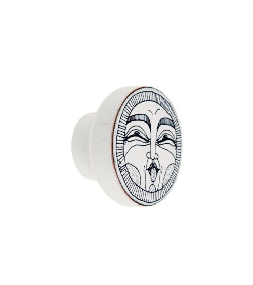 FACES Black & White Furniture Knob