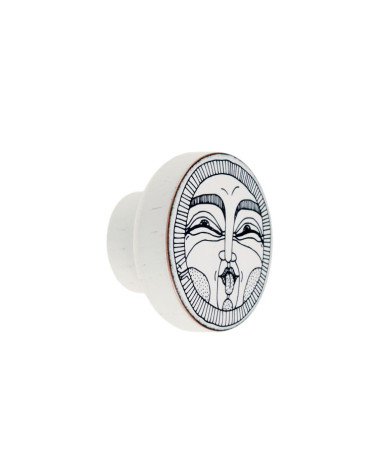 FACES Black & White Furniture Knob