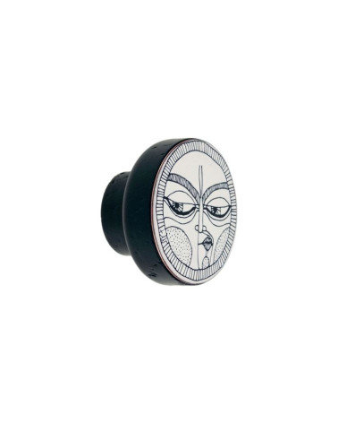 FACES Black & White Furniture Knob
