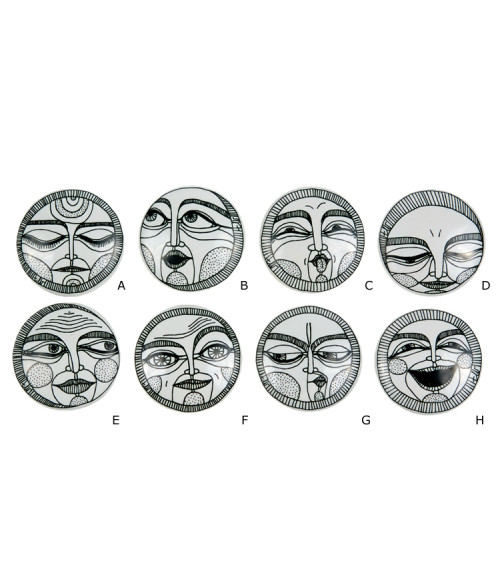 FACES Black & White Furniture Knob