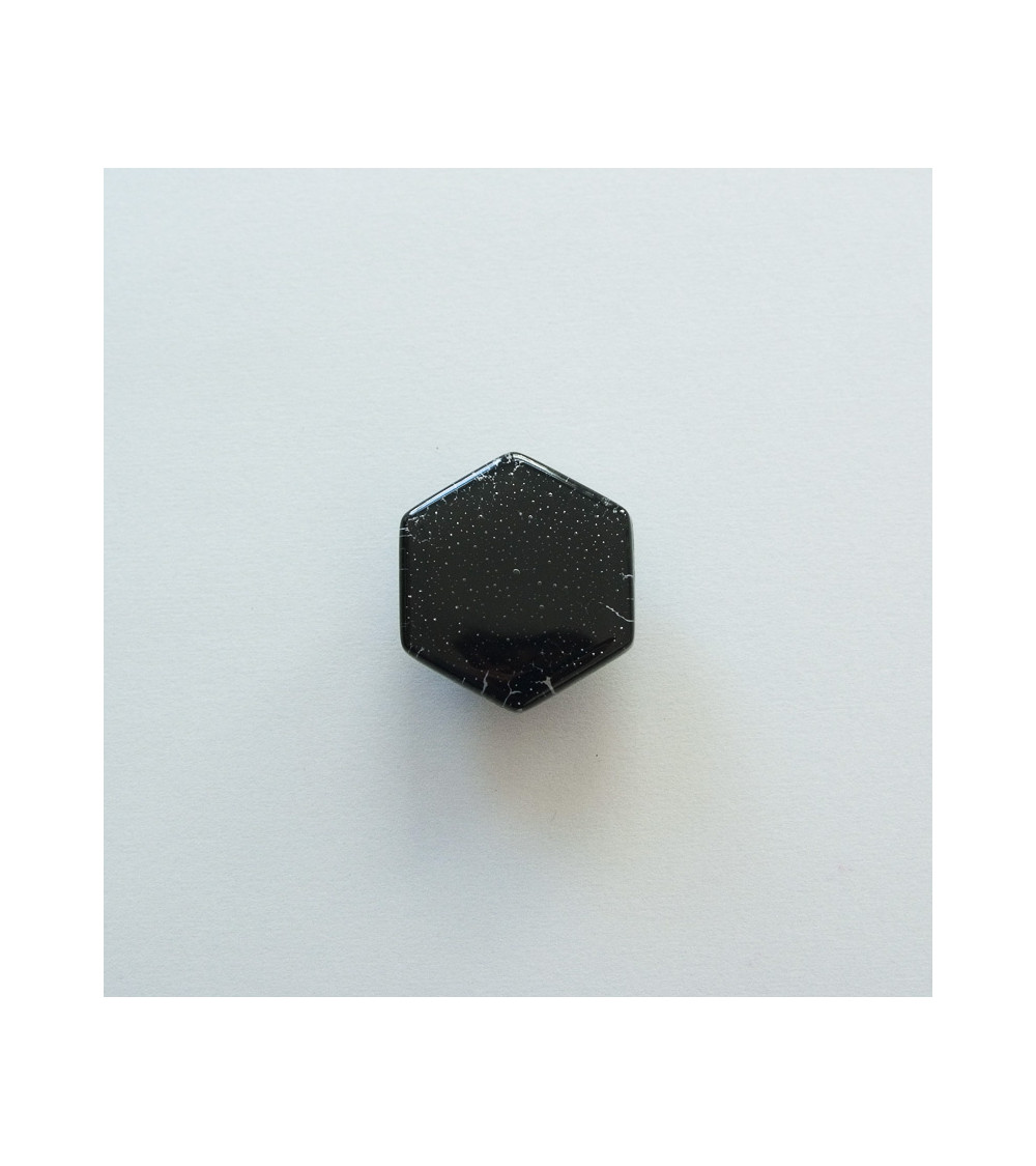 Black glass furniture knob