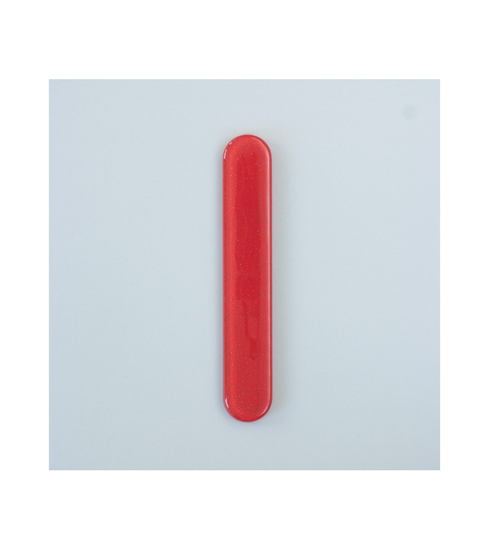 Red glass furniture knob