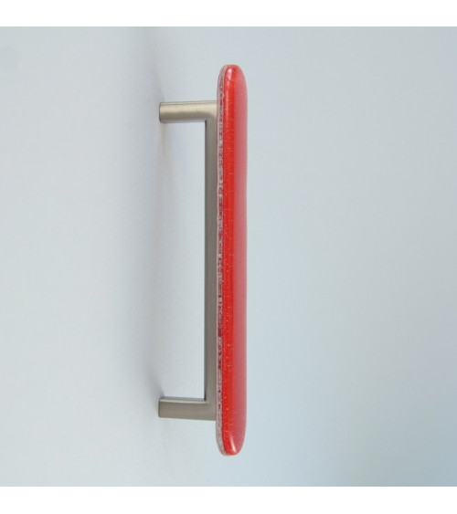 Red glass furniture knob