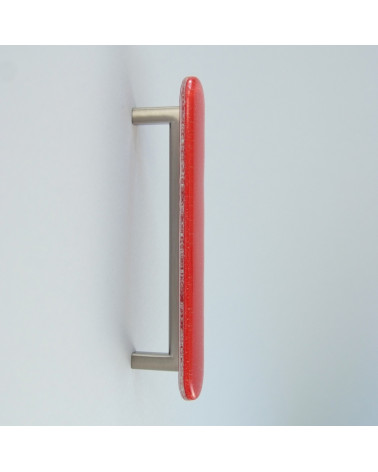 Red glass furniture knob
