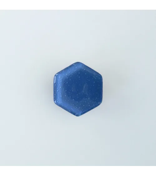 Indigo blue glass furniture knob