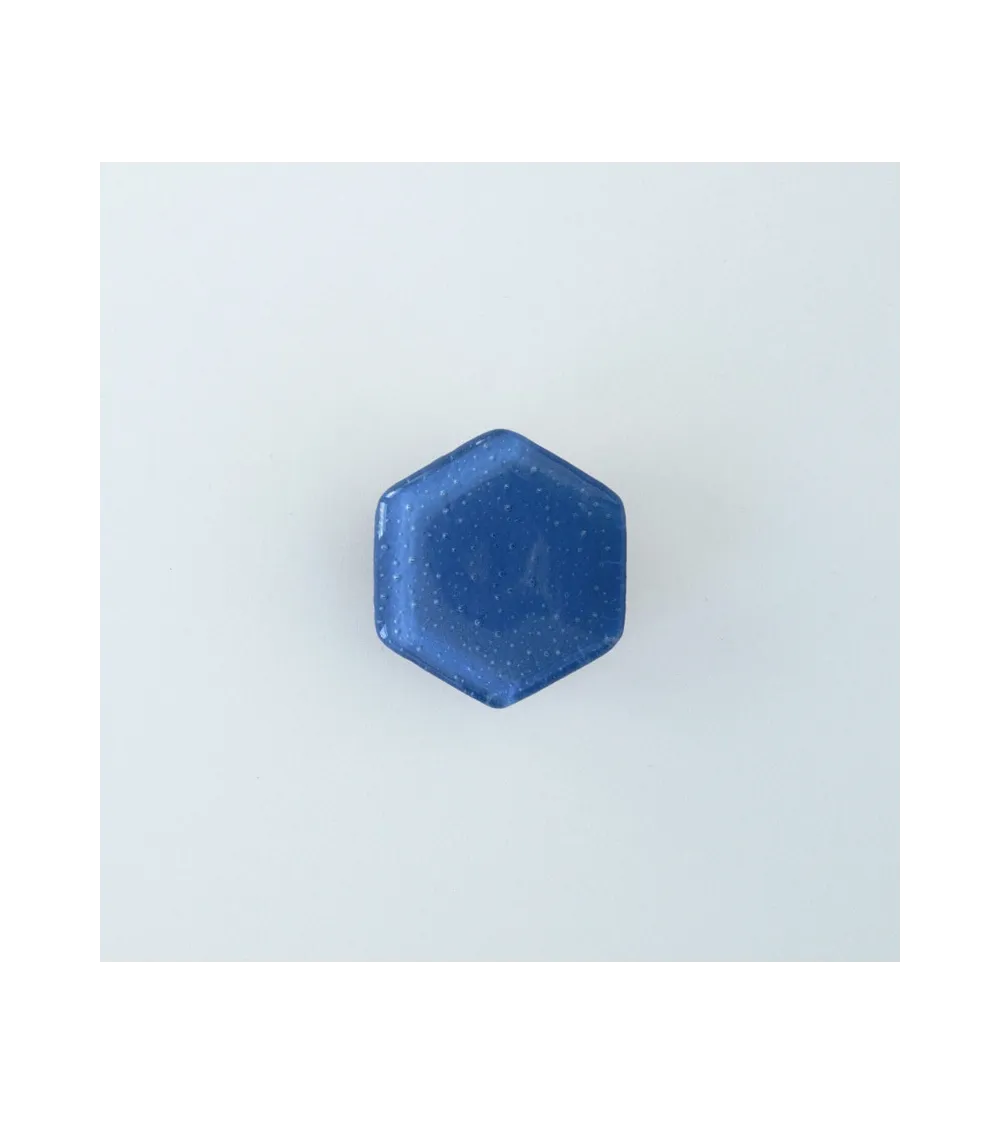 Indigo blue glass furniture knob