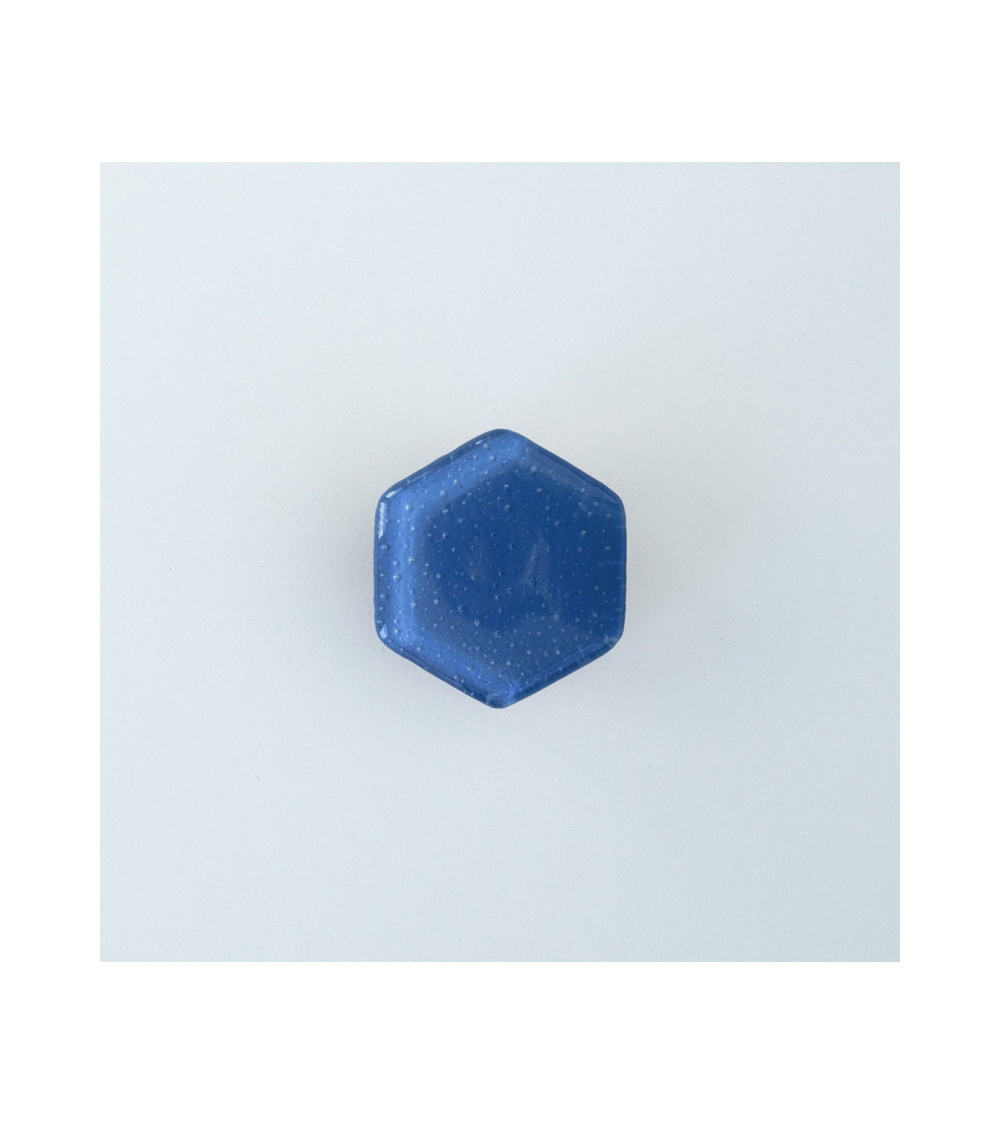 Indigo blue glass furniture knob