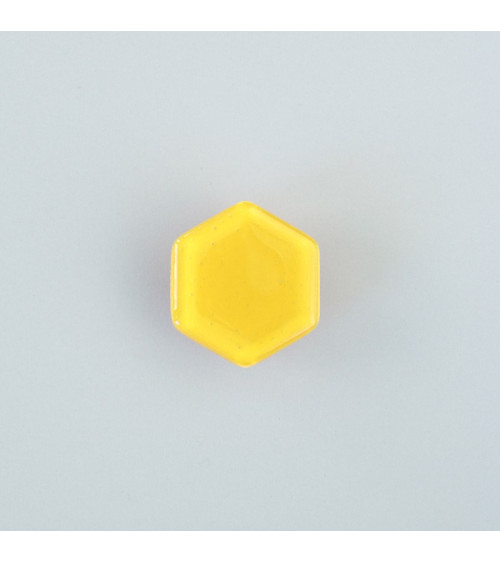 Yellow glass furniture knob