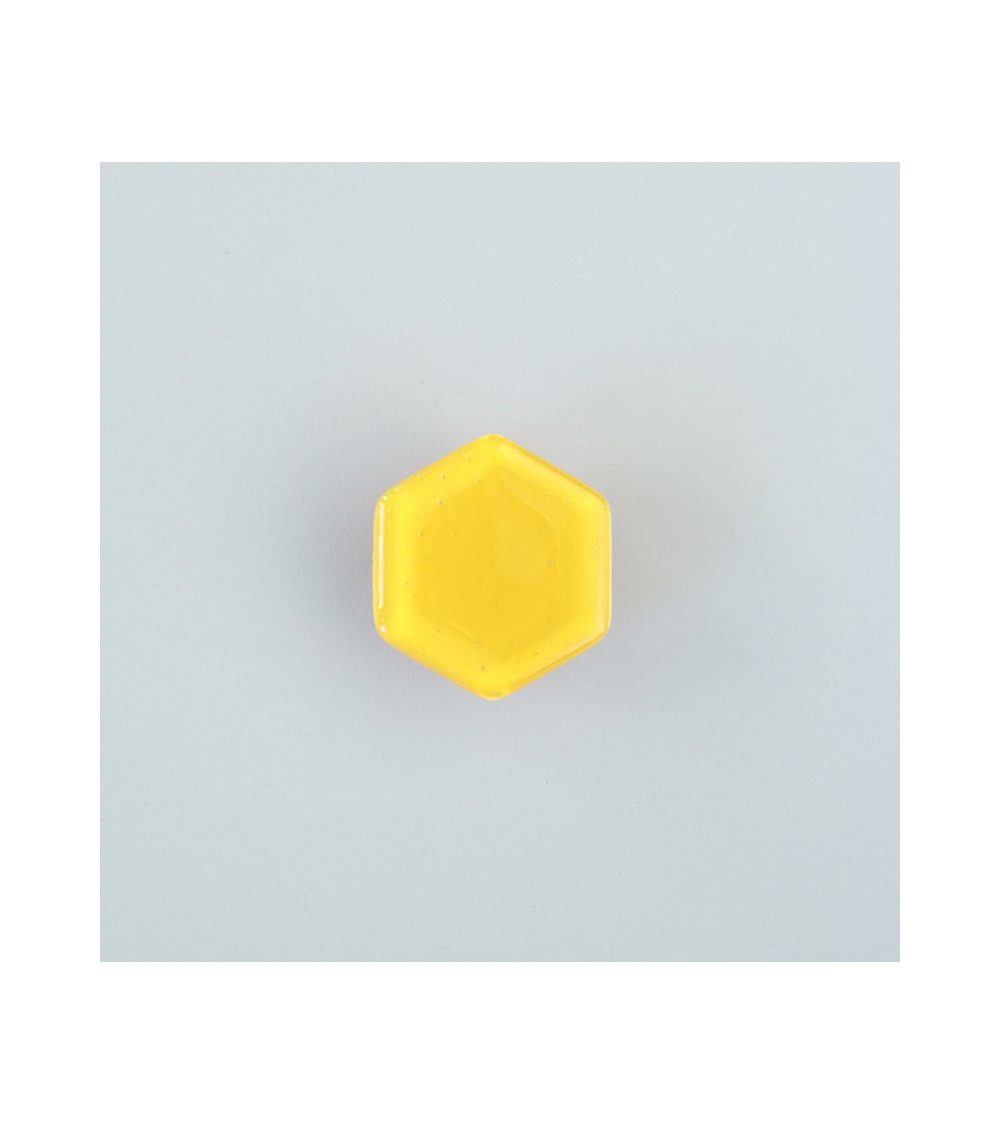 Yellow glass furniture knob