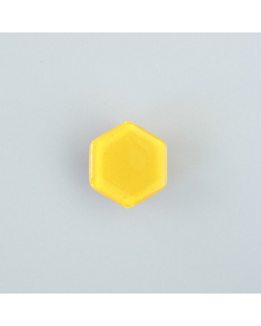 Yellow glass furniture knob