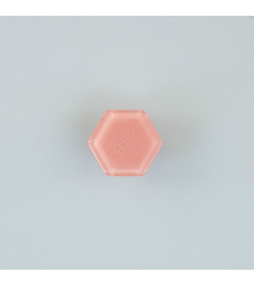 Pink glass furniture knob
