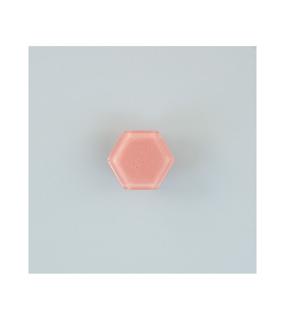 Pink glass furniture knob