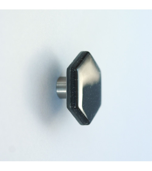 Black glass furniture knob