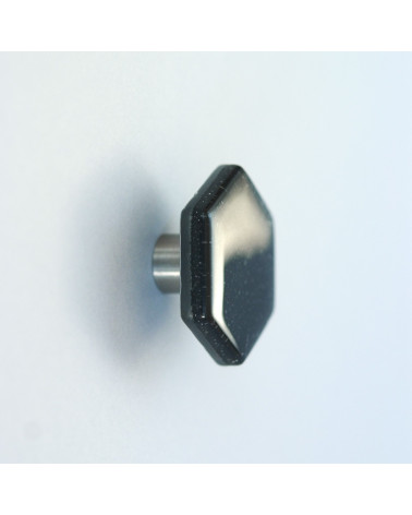 Black glass furniture knob