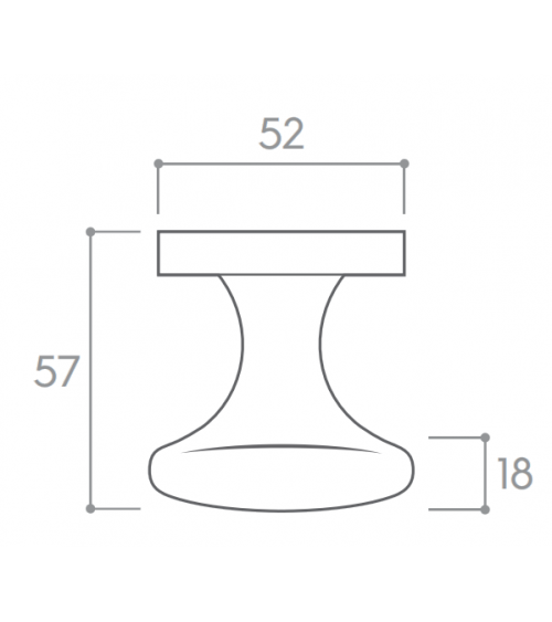 Classic CO ORBIS round door knob - designer handle