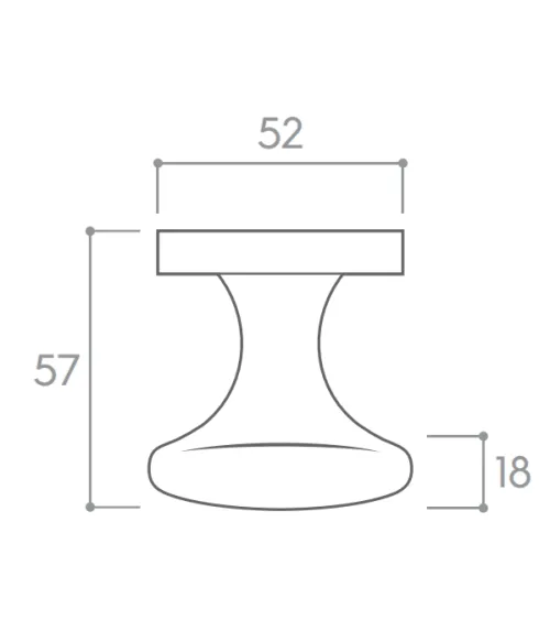 Classic CO ORBIS round door knob - designer handle