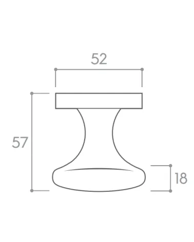 CO ORBIS classic round door knob - designer handle