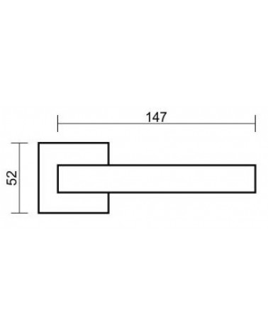 VIP door handle with dimensions