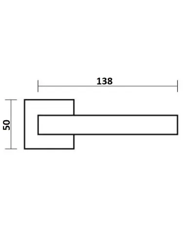 TOTAL door handle with dimensions