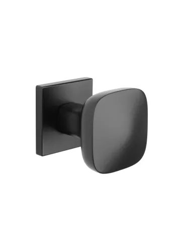 Black KIAMA square door knob - designer handle