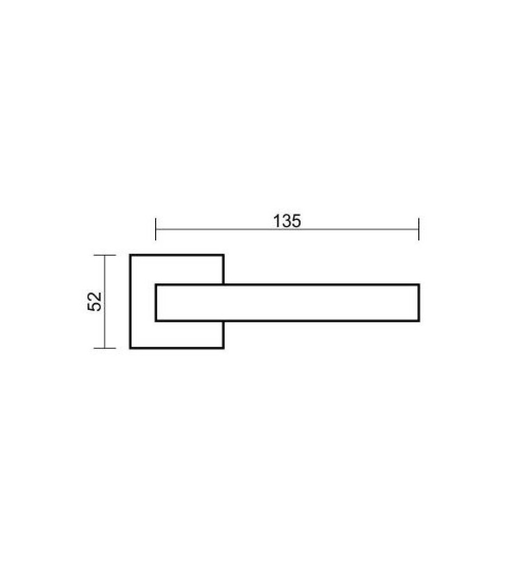 Satin chrome TENDER door handle designer handle