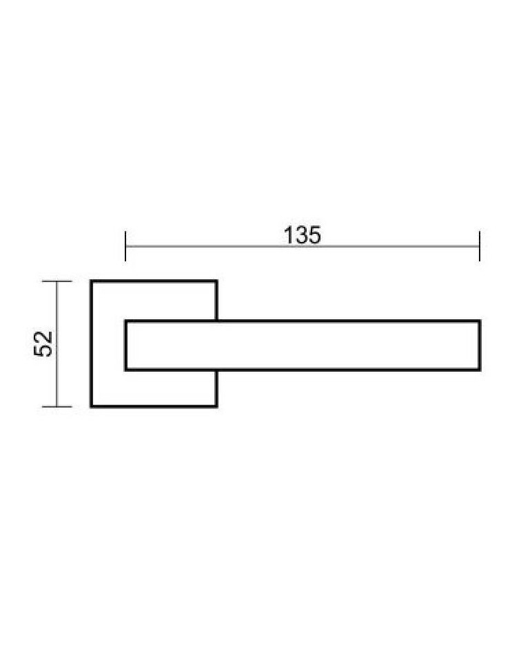 TENDER door handle with dimensions