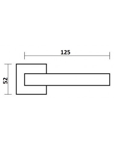 Black VS SPY square door handle - design handle