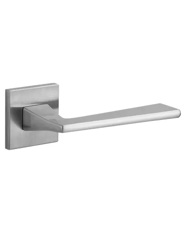 Satin chrome door handle VS SPY square - designer handle