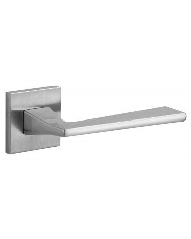 Satin chrome door handle VS SPY square - designer handle