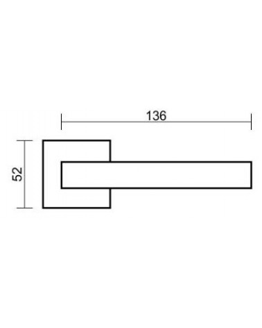 LIMA FIT door handle with dimensions