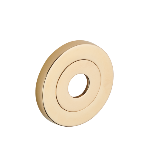 Round rose with concealed screws - handle spindle hole - R4TB