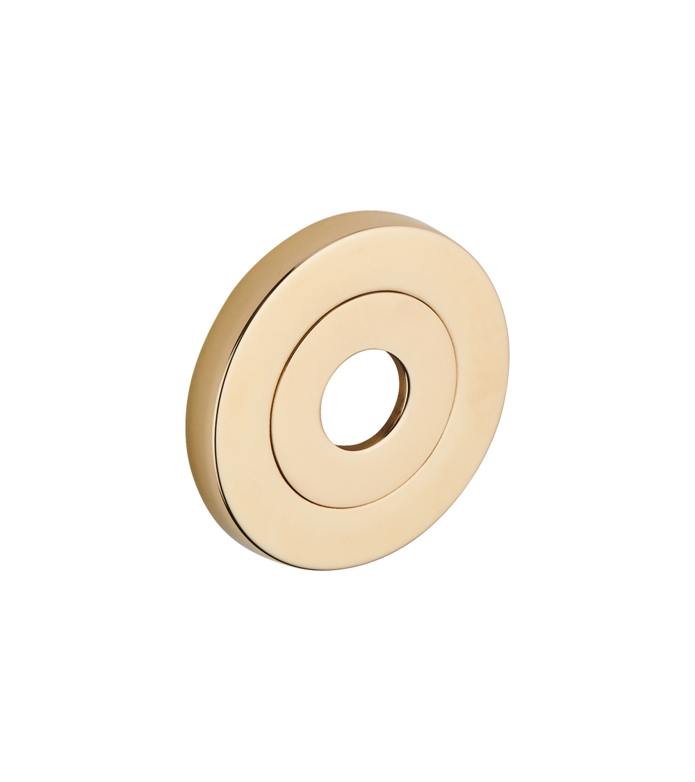 Round rose with concealed screws - handle spindle hole - R4TB